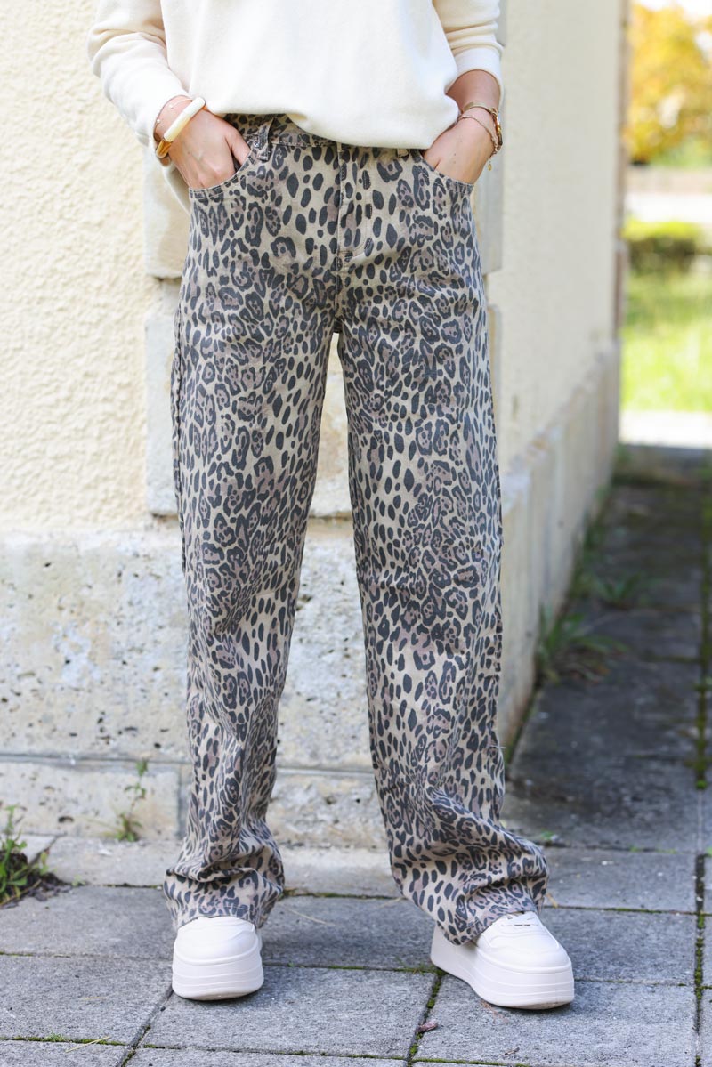 Carmilla High-Waist Leopard Print Pants