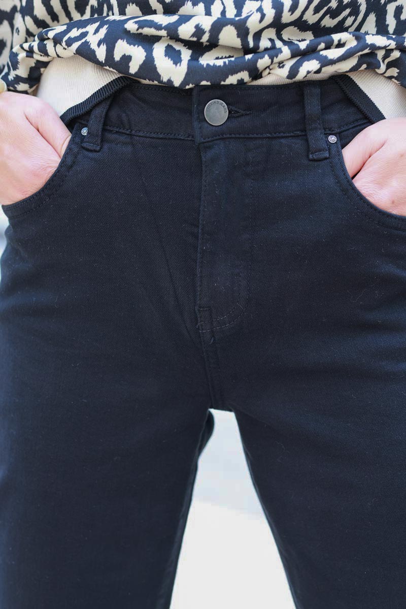 Washed black stretch slim fit jeans