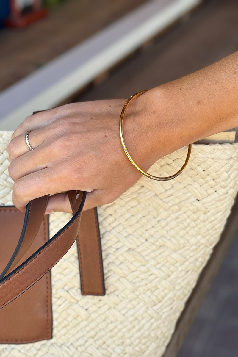 Goldtone Classic Thin Bangle