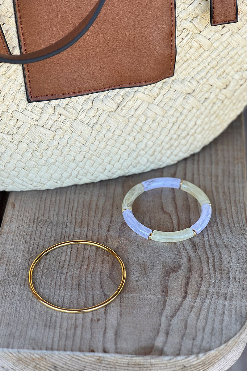 Goldtone Classic Thin Bangle