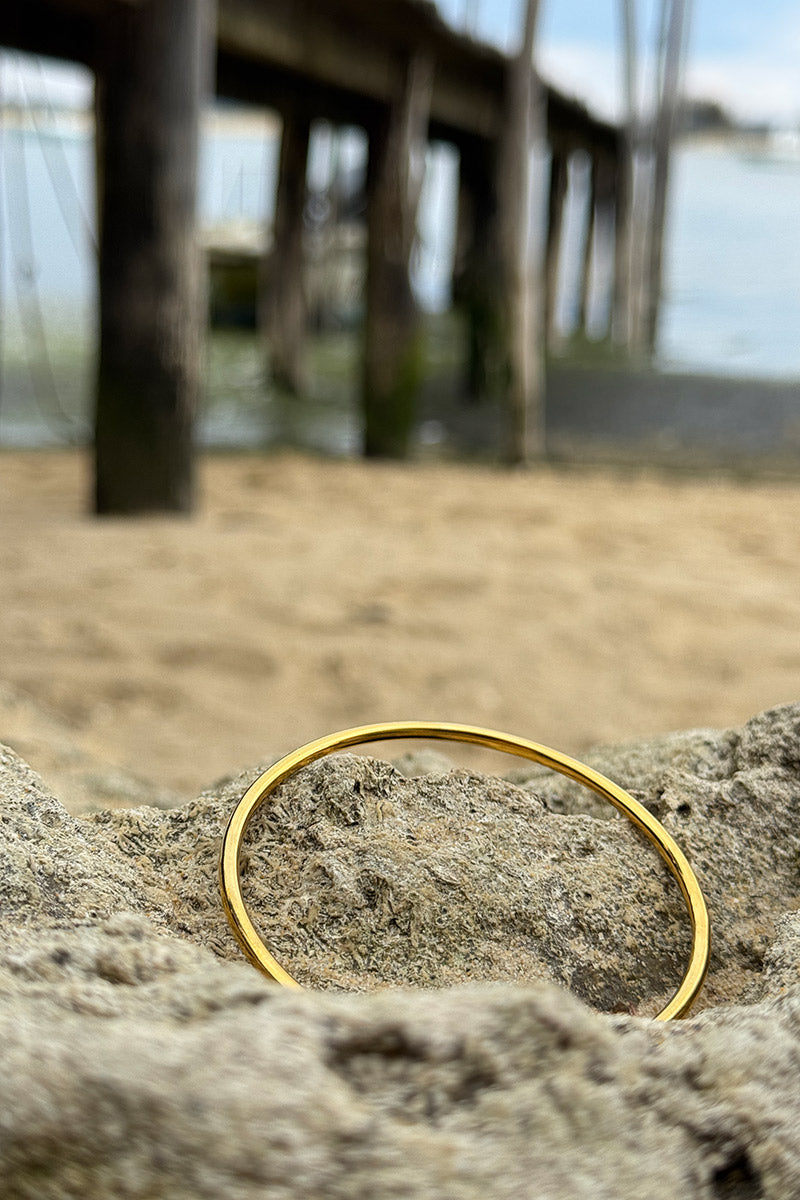 Goldtone Classic Thin Bangle