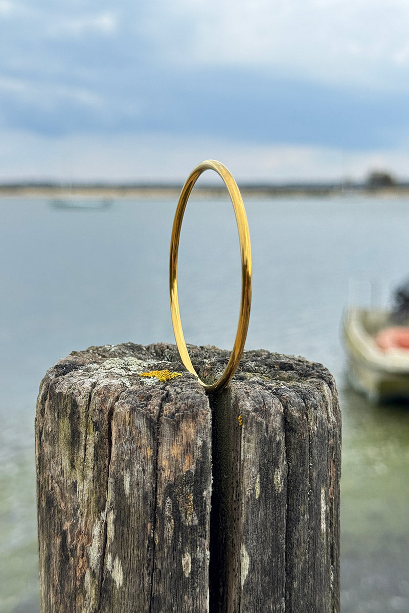 Goldtone Classic Thin Bangle