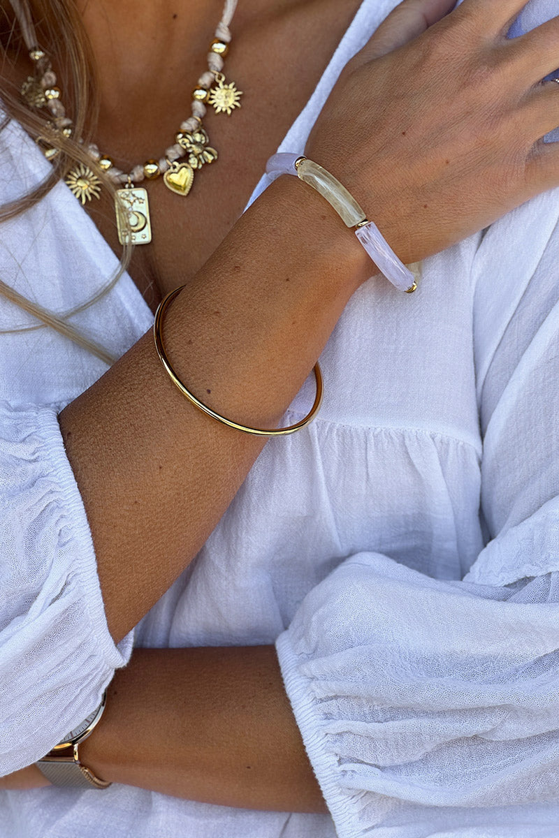 Goldtone Classic Thin Bangle