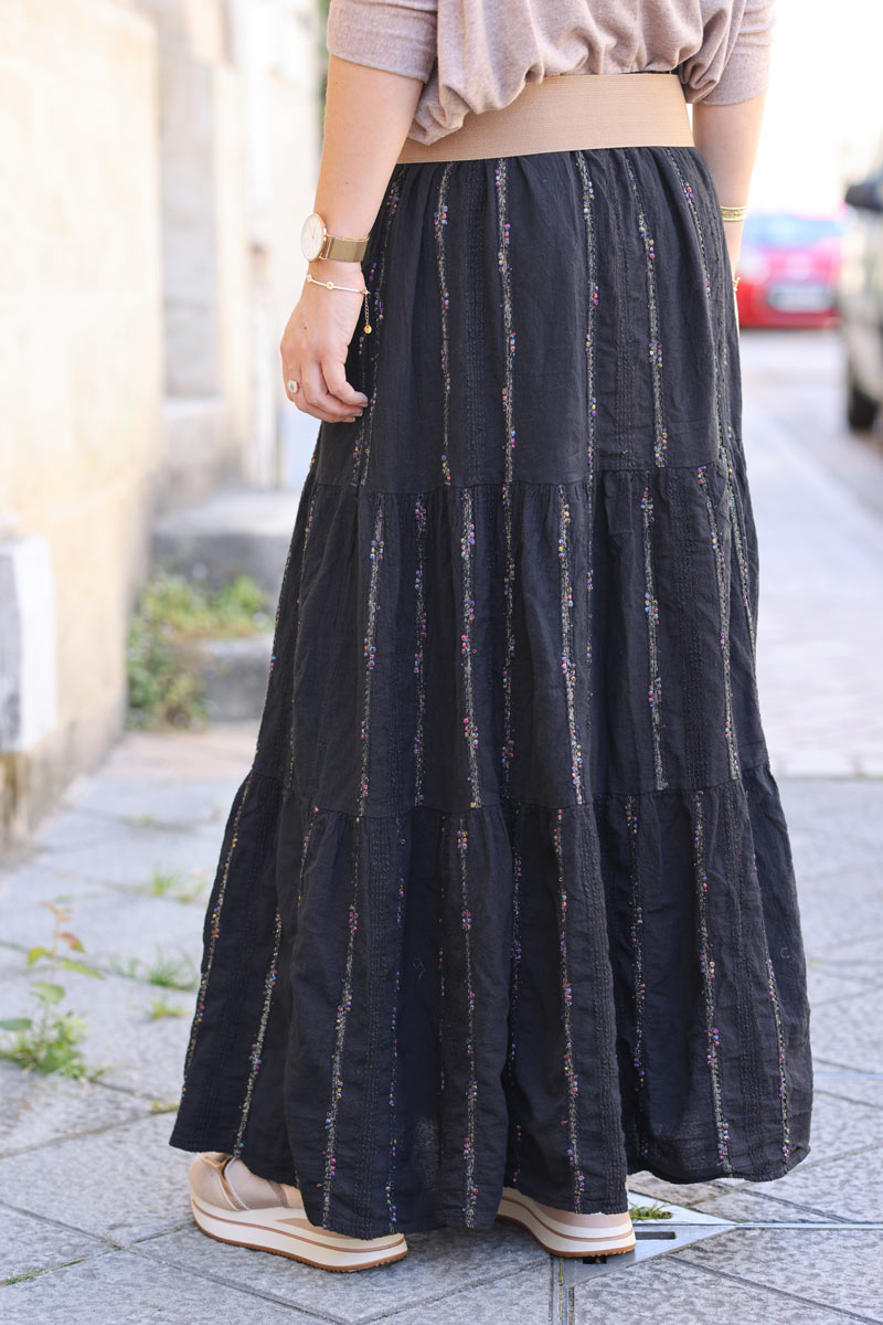 Jupe discount maxi noire