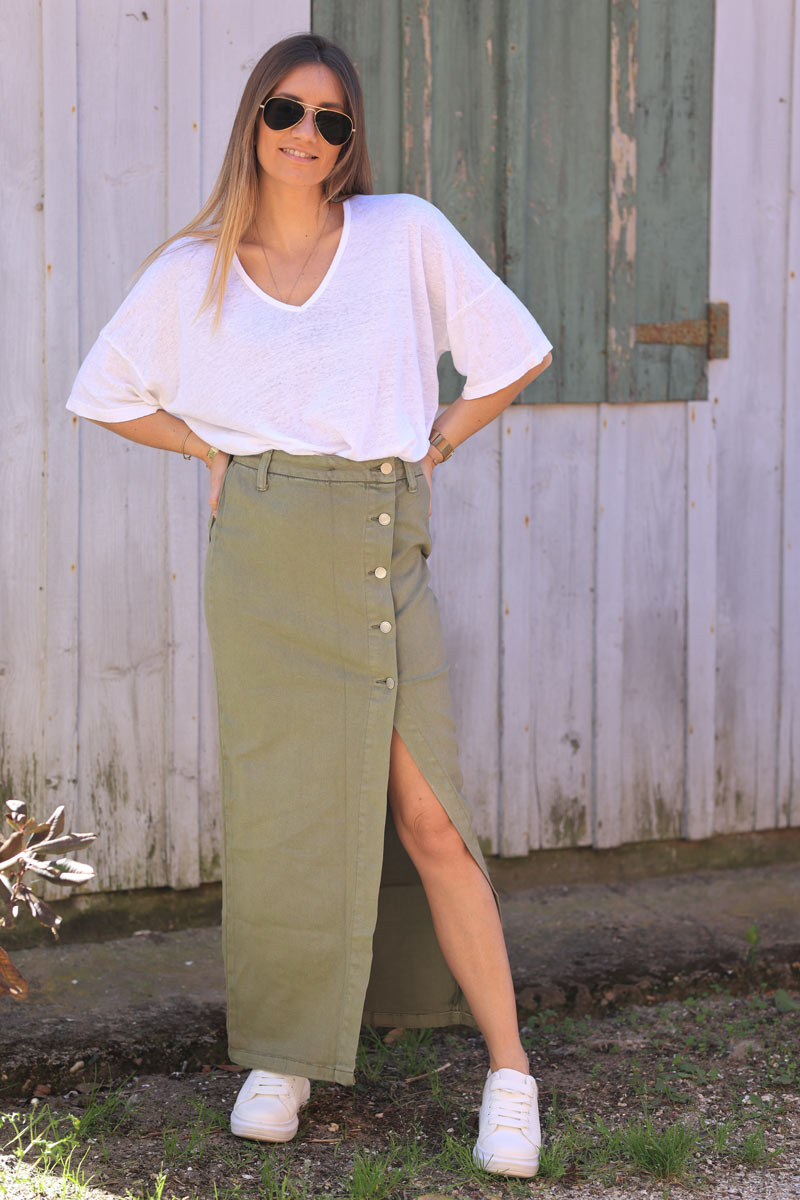 Robe Jupe Boutonnée Jupe Boutonnée Longue Jupe En Jean Femme