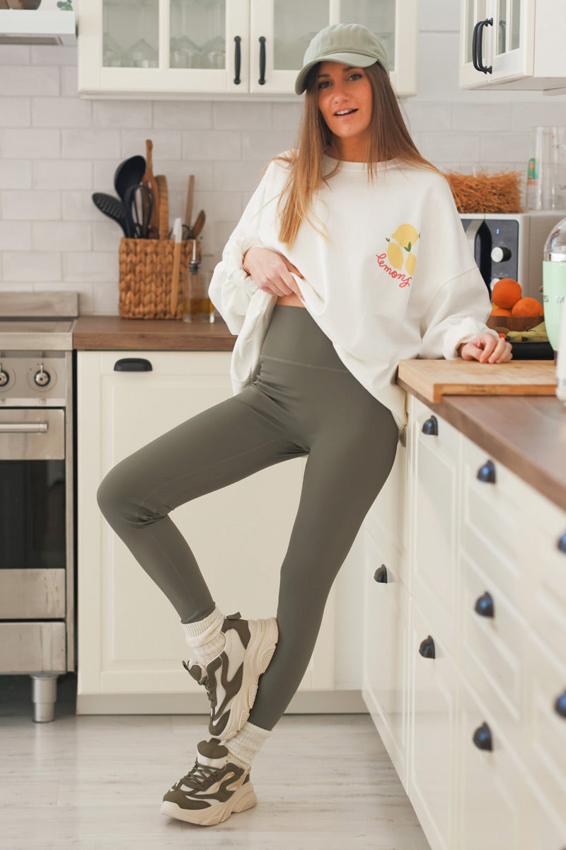 Olive Basic Everyday Leggings