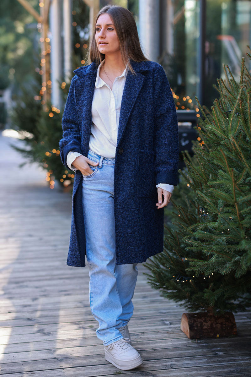 Navy blue Classic Tailored Coat