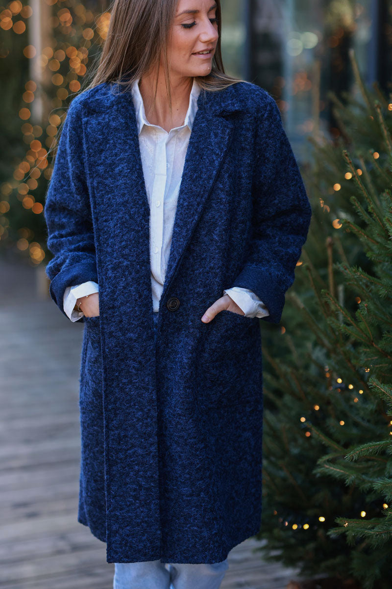 Navy blue Classic Tailored Coat