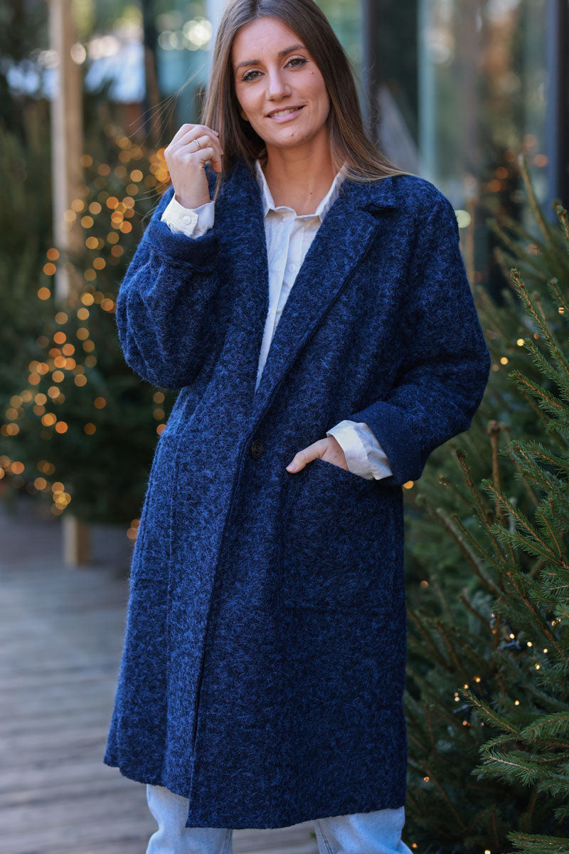 Navy blue Classic Tailored Coat