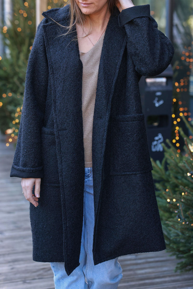 Black Classic Tailored Coat
