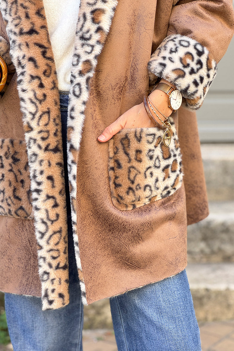 Leopard Reversible Faux Fur Coat