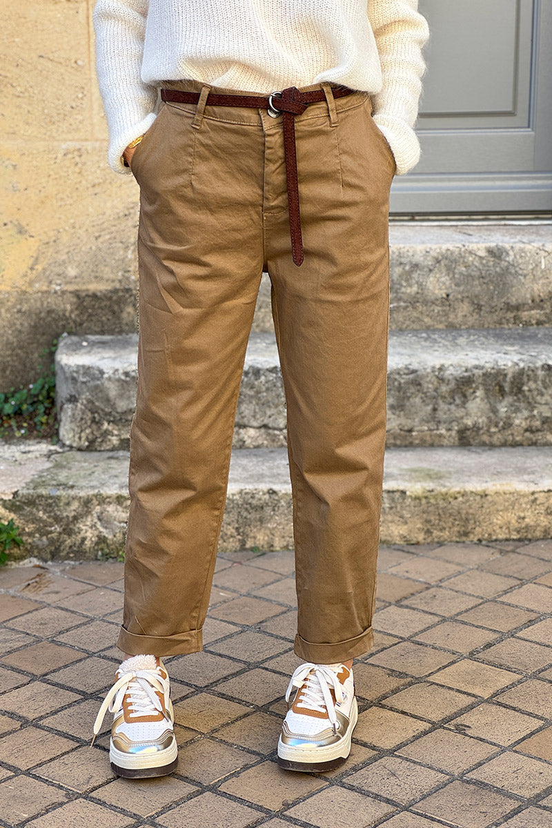 Taupe Stretch Twill Trousers