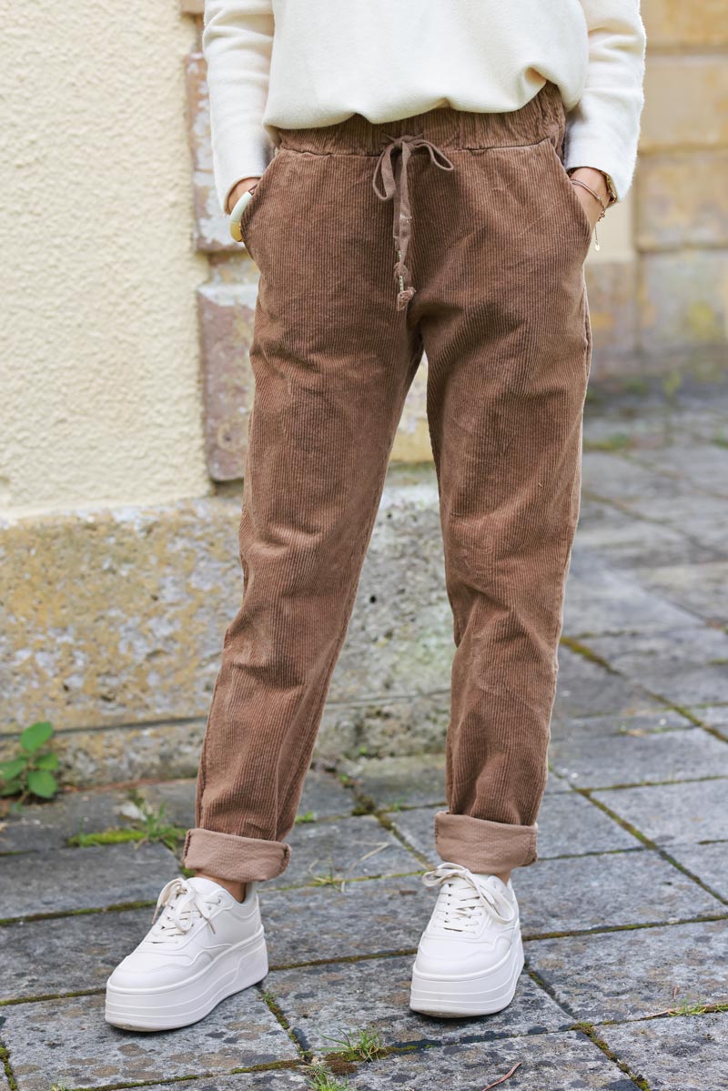 Camel Corduroy Joggers