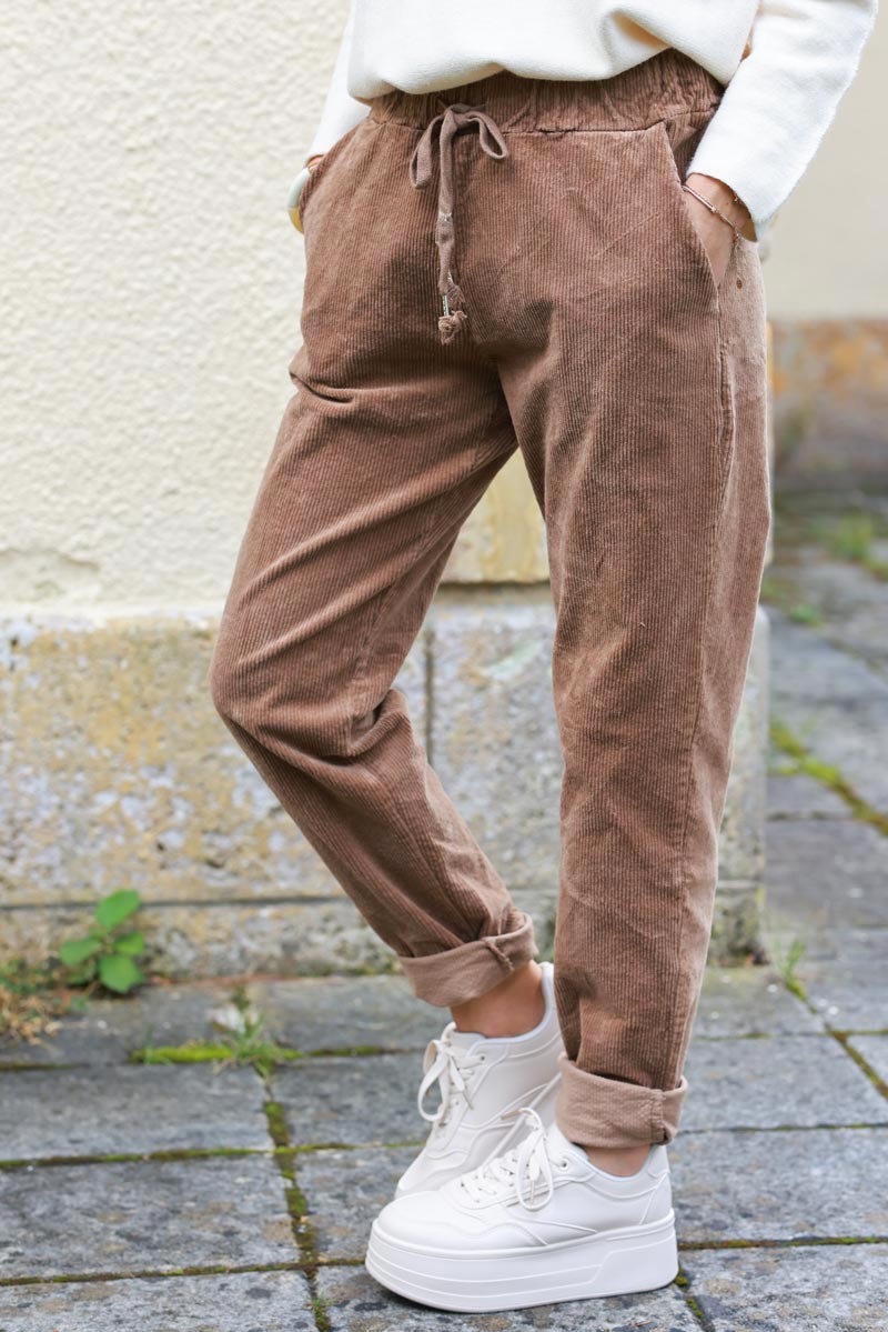 Camel Corduroy Joggers