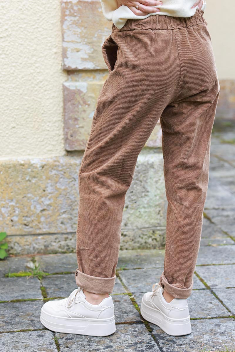 Camel Corduroy Joggers