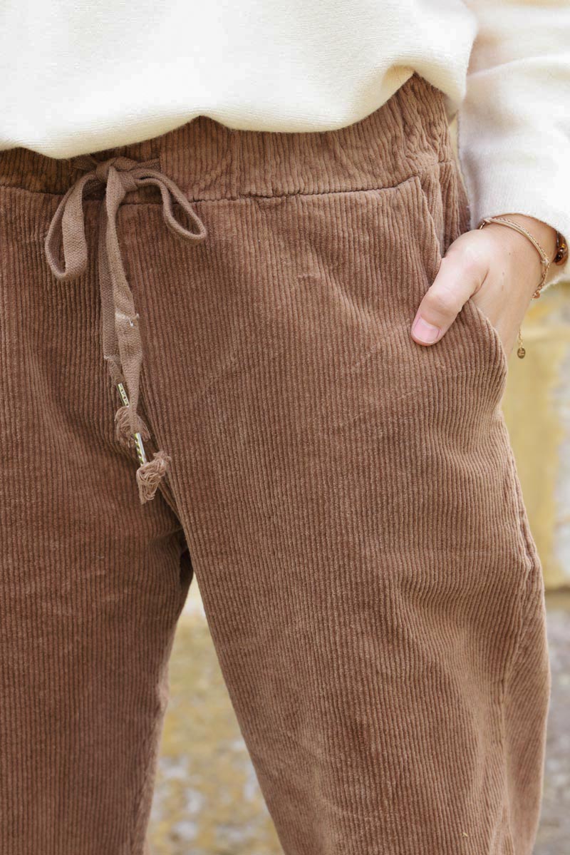 Camel Corduroy Joggers