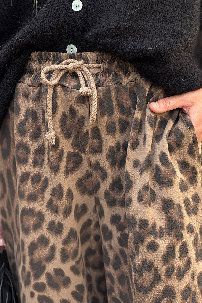 Leopard Print Palazzo Pants