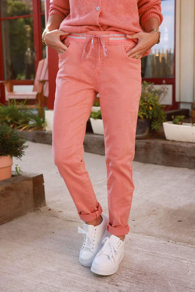 Pantalon Court Talbots Femme été - Corail, Taille 14, Stretch Coton/spandex, Longueur 25.5 Pouces