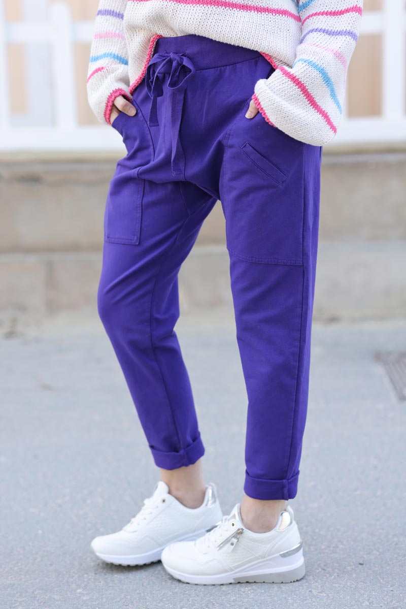 Urban purple sweatpant with pockets Horizons Lointains