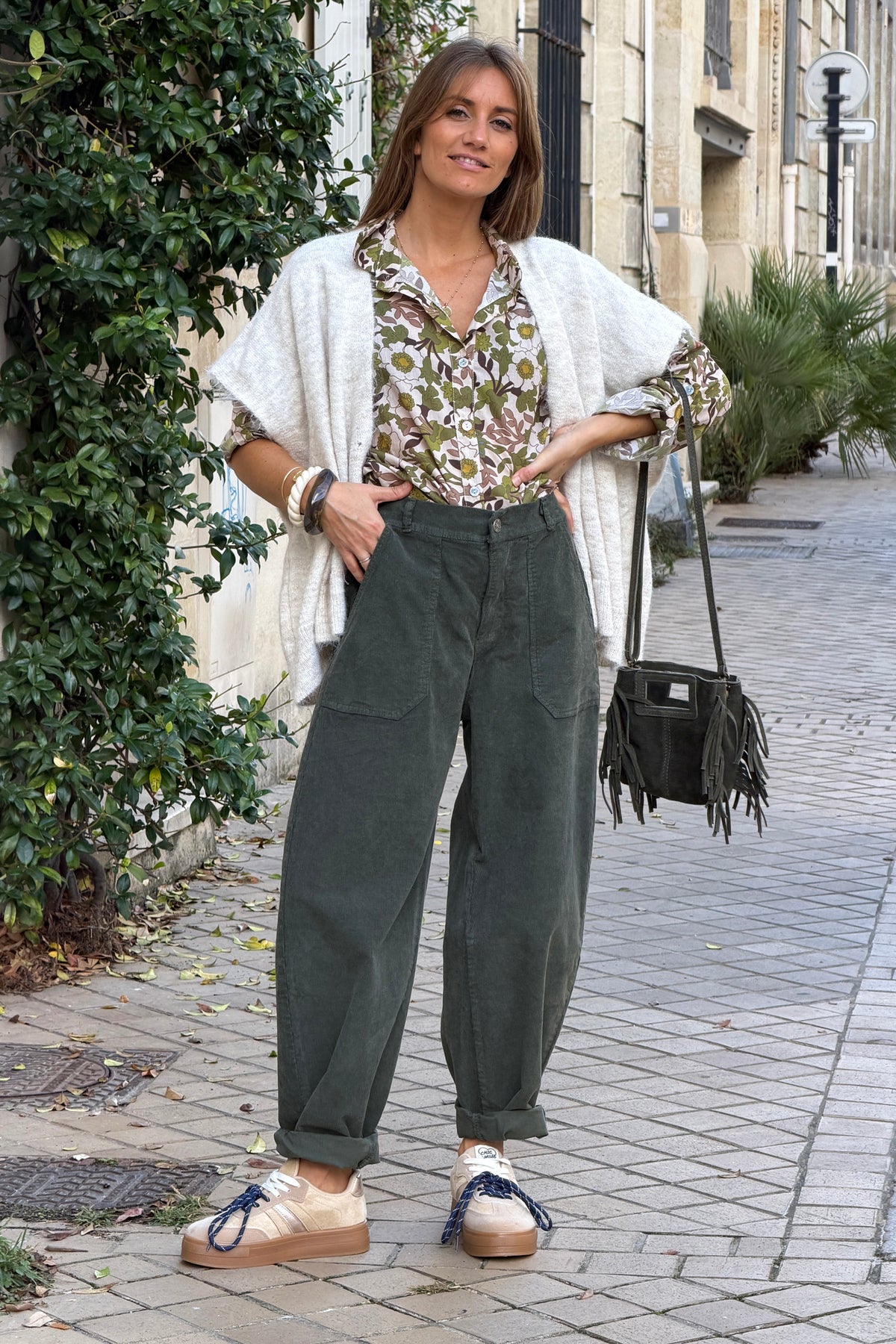Sage Corduroy Utility Pants