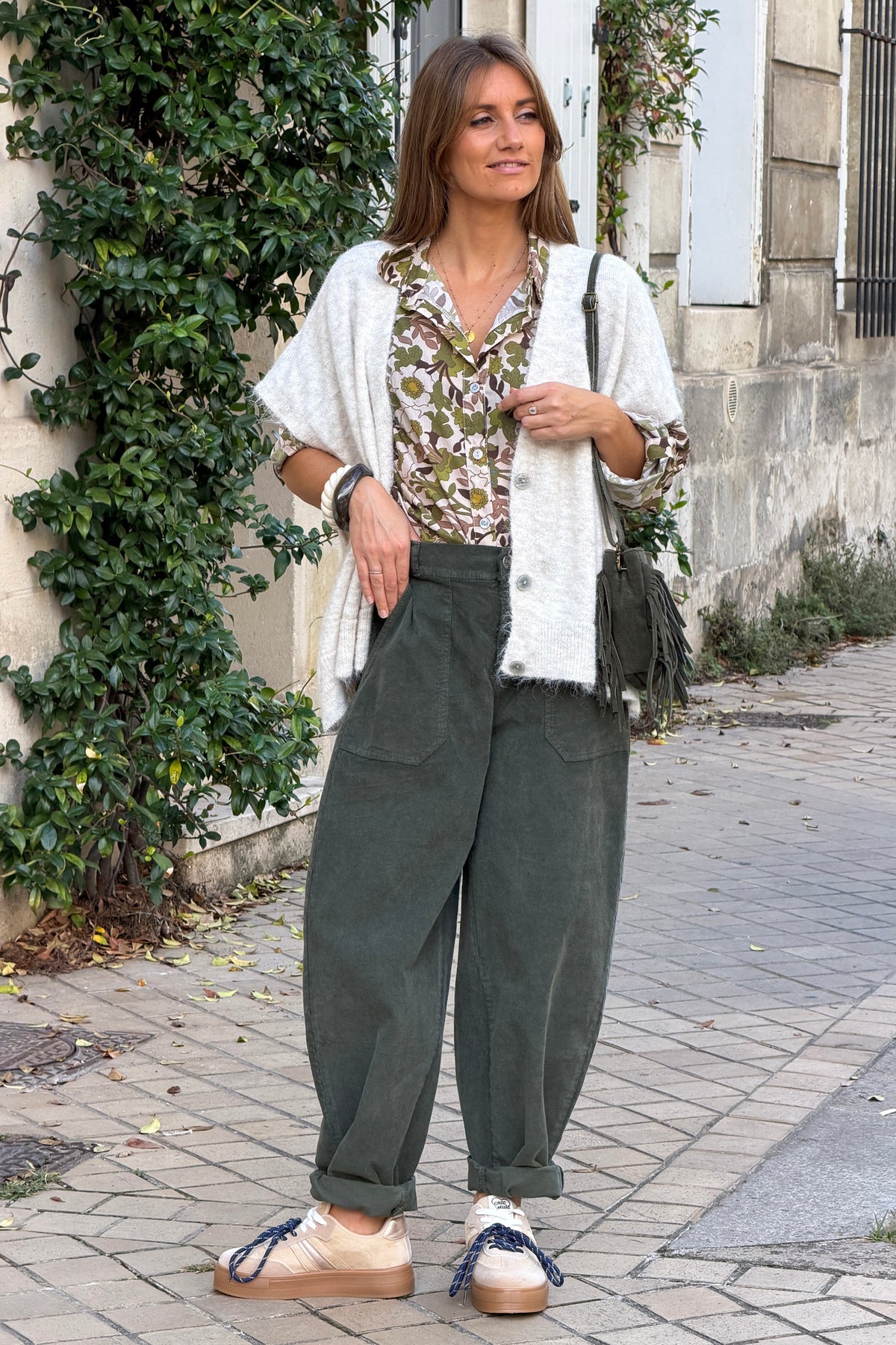 Sage Corduroy Utility Pants