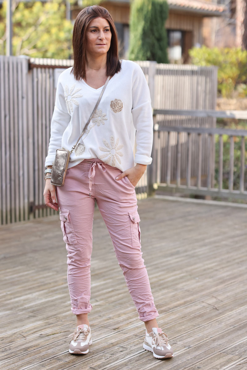 Pantalon cargo outlet rose