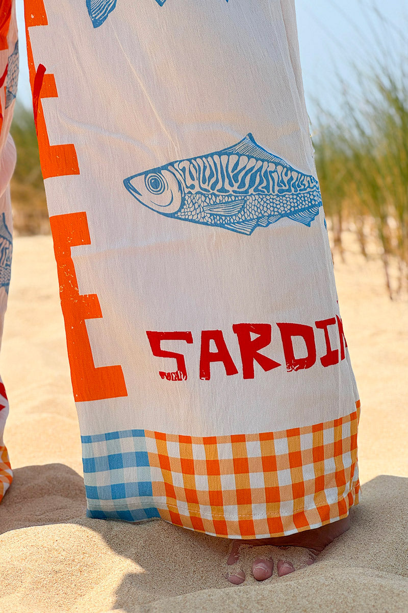 Orange “All We Need is Love” Pull-On Pants
