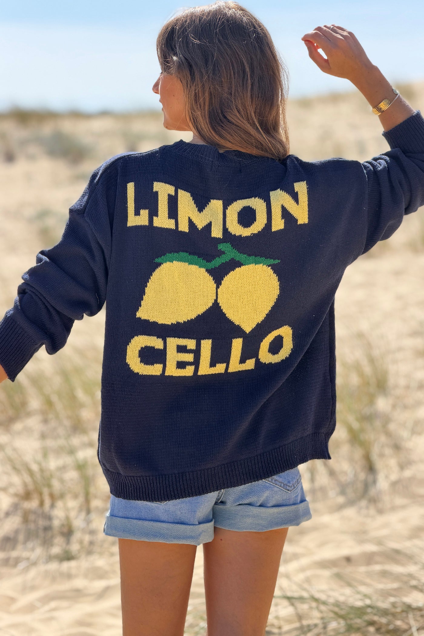 Navy blue Limoncello Knit Sweater