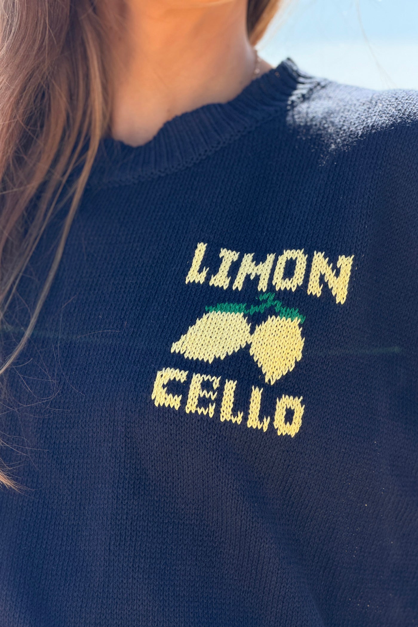 Navy blue Limoncello Knit Sweater
