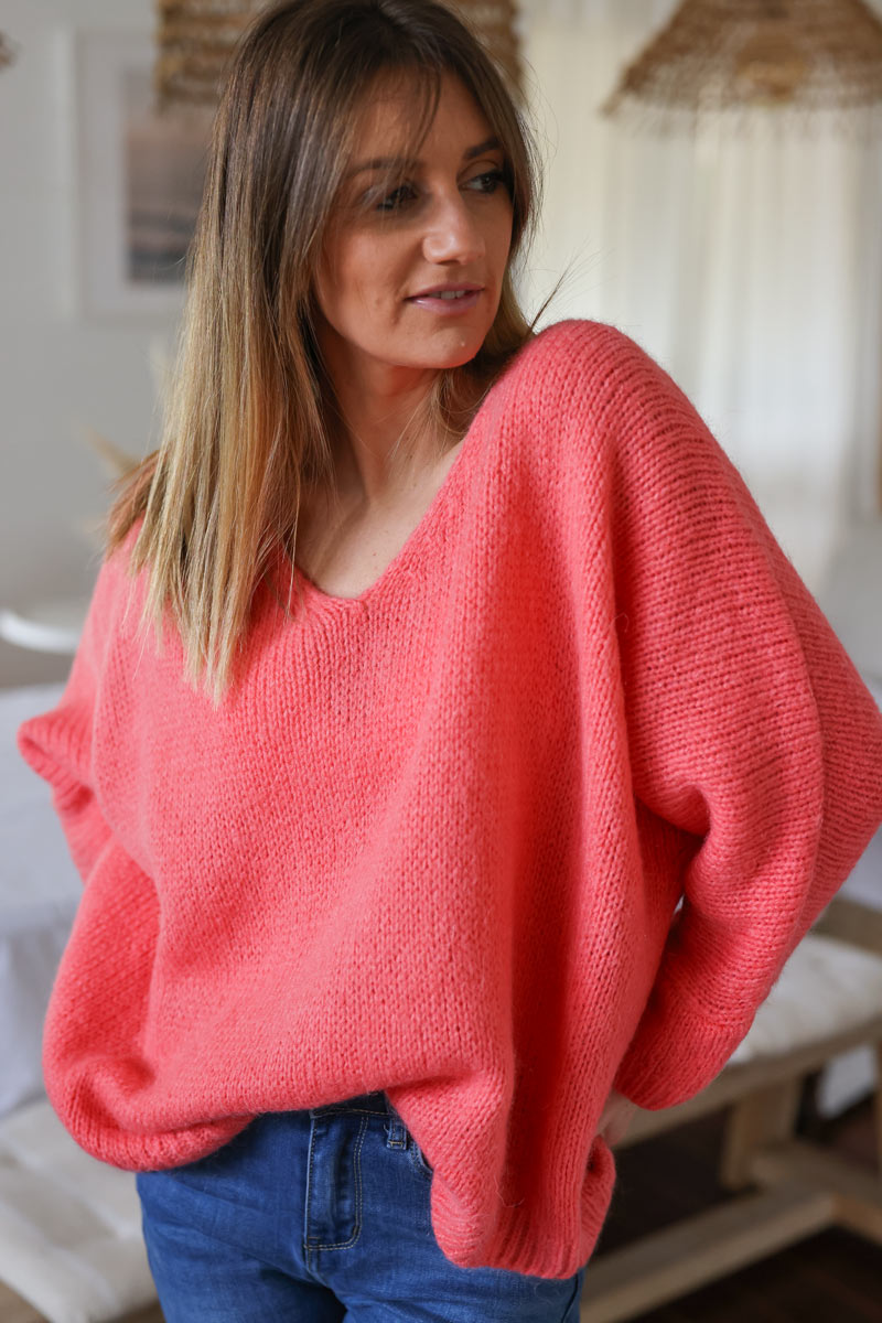 Pull best sale corail femme