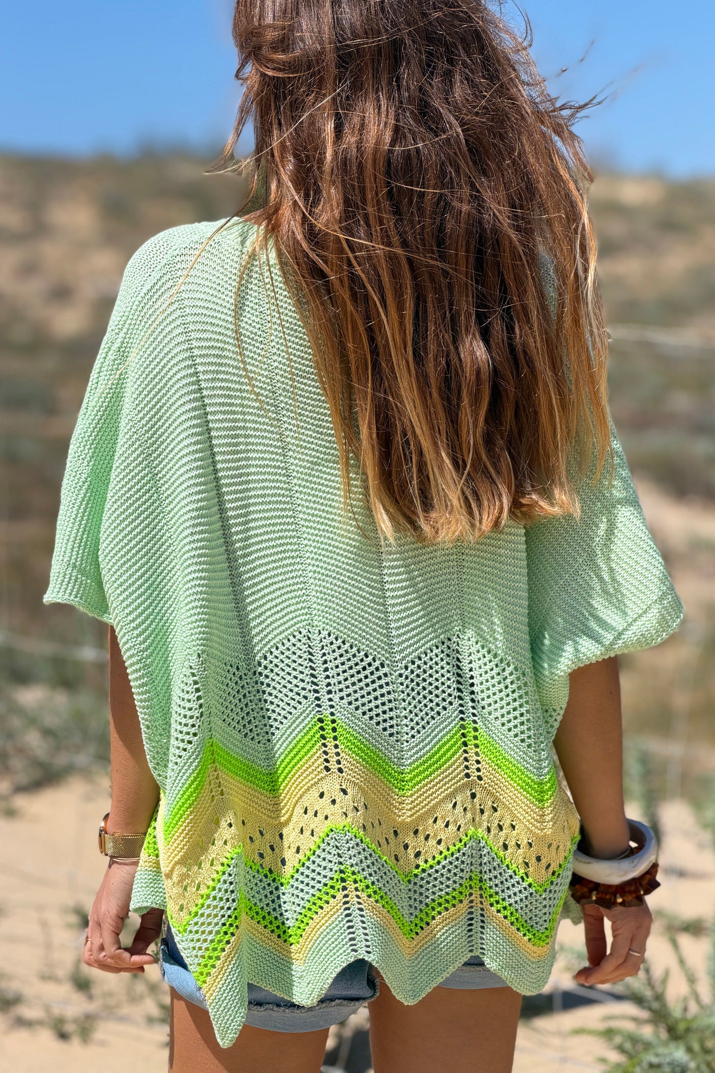 Light green Blanket Knit Dolman Sweater