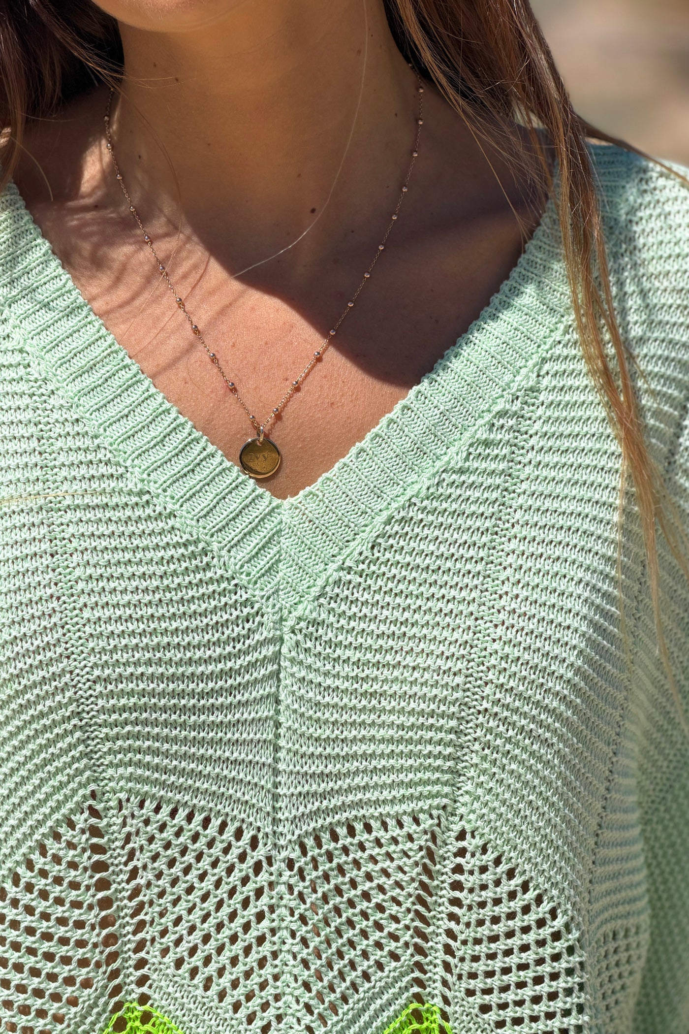 Light green Blanket Knit Dolman Sweater