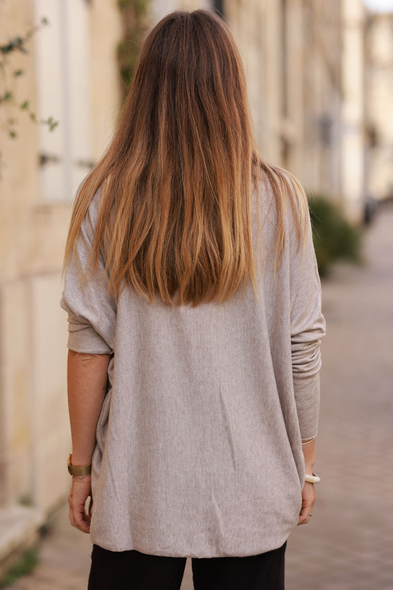 Beige Leopard Hearts Long-Sleeve Tee