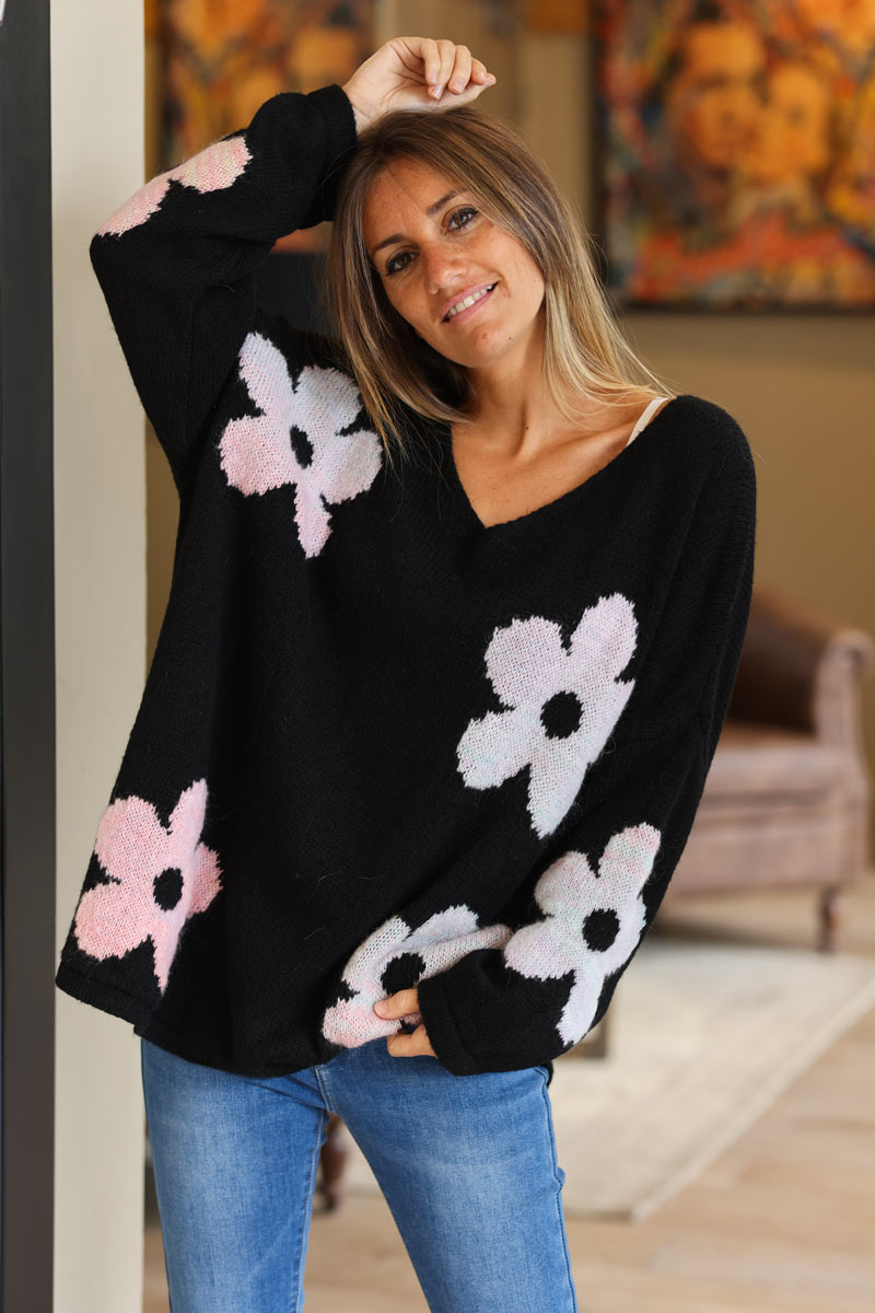 Flower shop print jumper