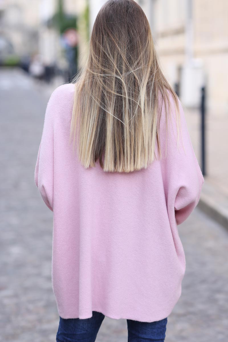 Oversized pink outlet jumper