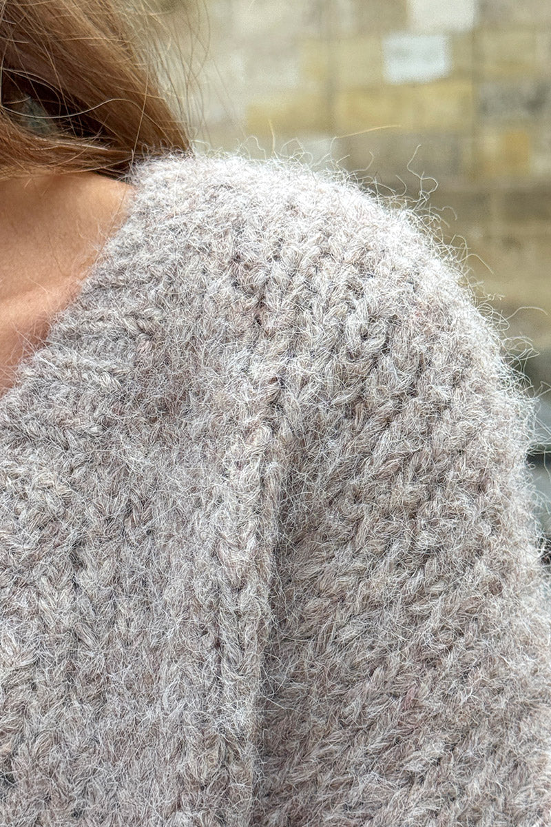 Light brown Stripe Sleeve Sweater