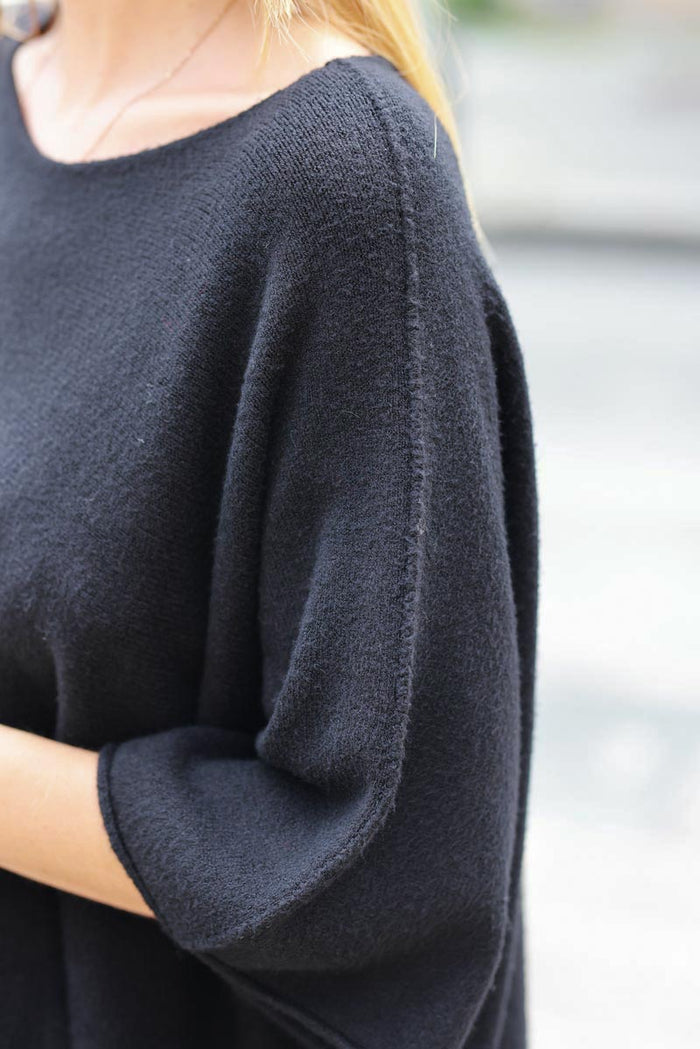YOURS - Pull Noir Manches Longues Design Clouté | Yours Clothing