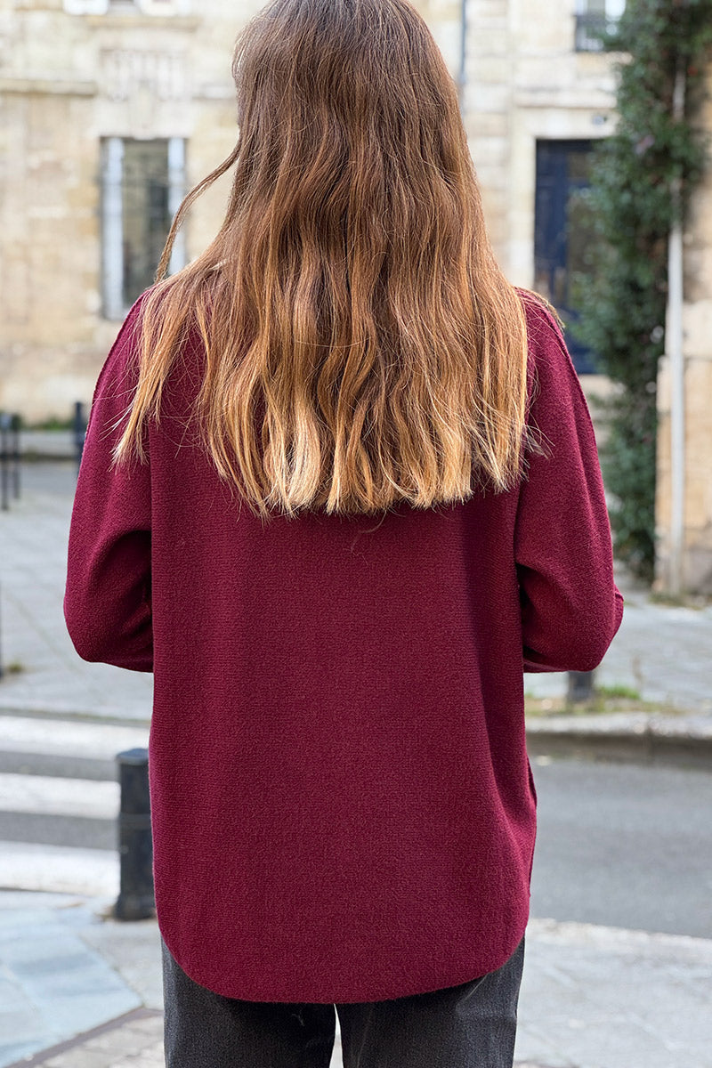 Grape ultra-soft, Viscose Blend V-Neck Sweater