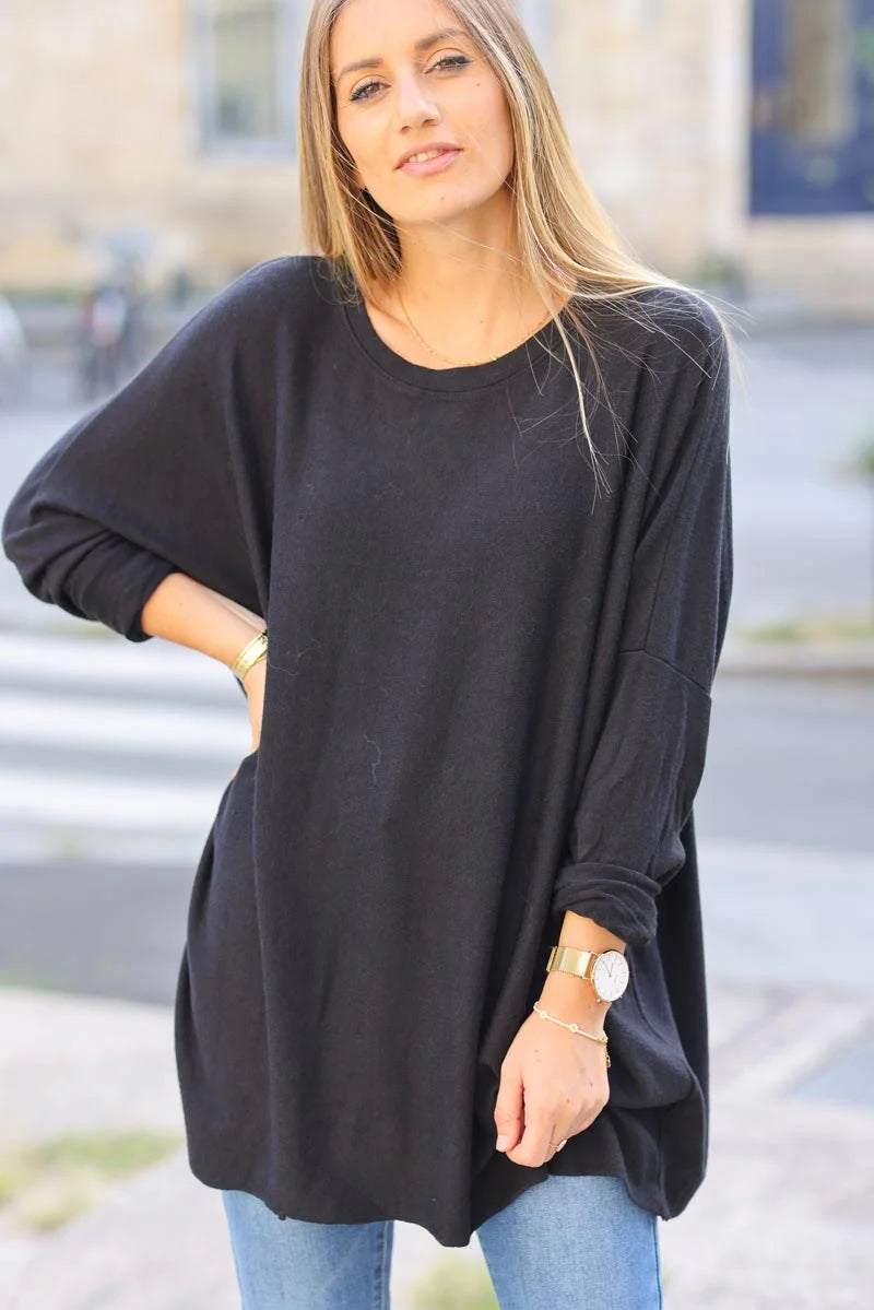 Black jersey jumper best sale