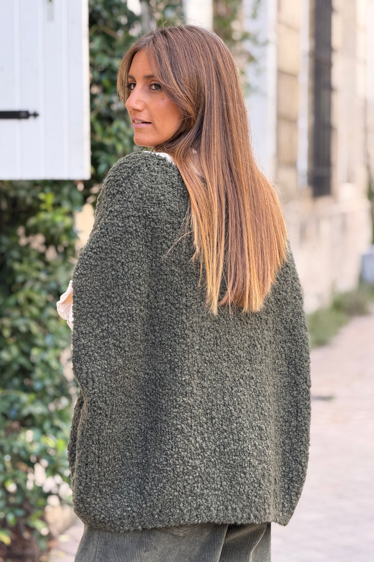 Sage V-Neck Alpaca Knit Sweater