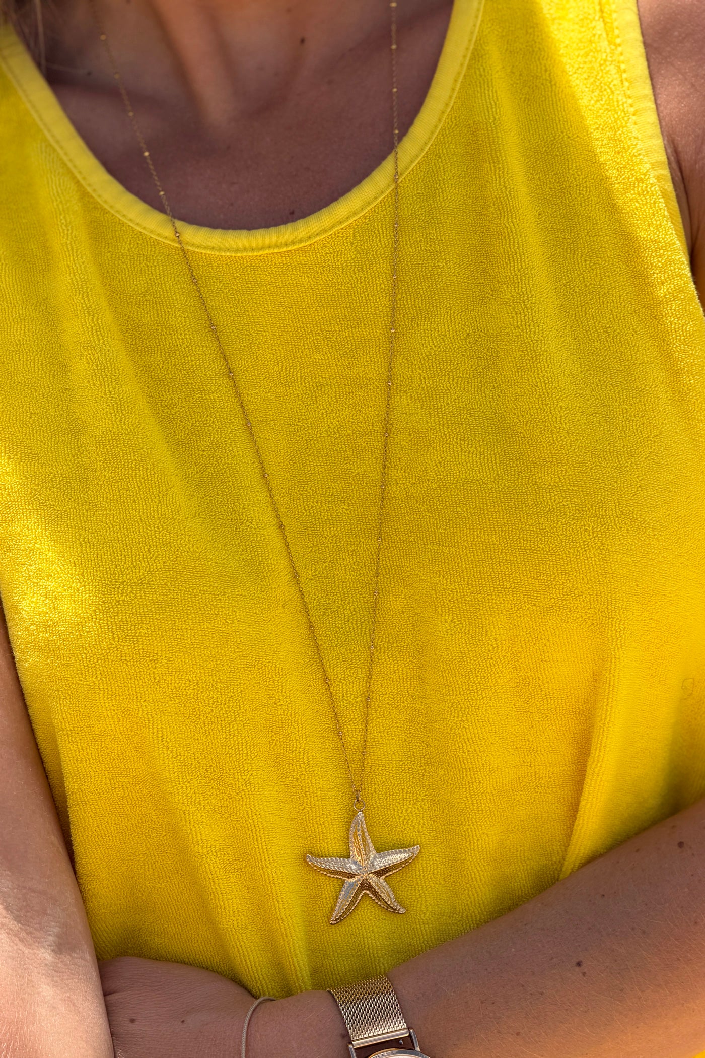 Yellow Micro Terry Swim Cover