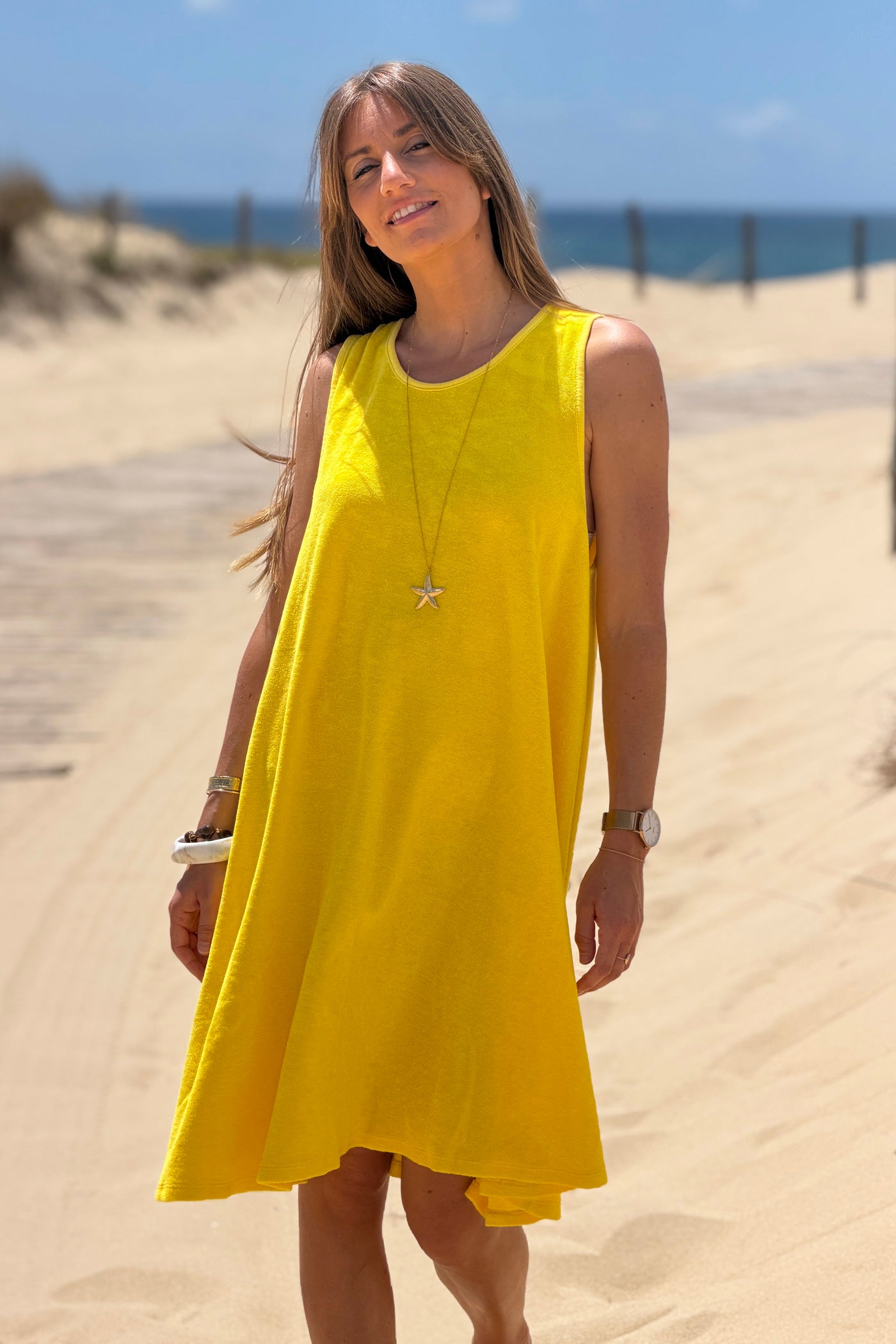 Yellow Micro Terry Swim Cover
