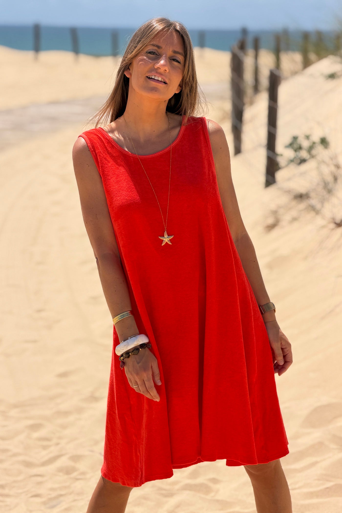 Red Micro Terry Swim Cover