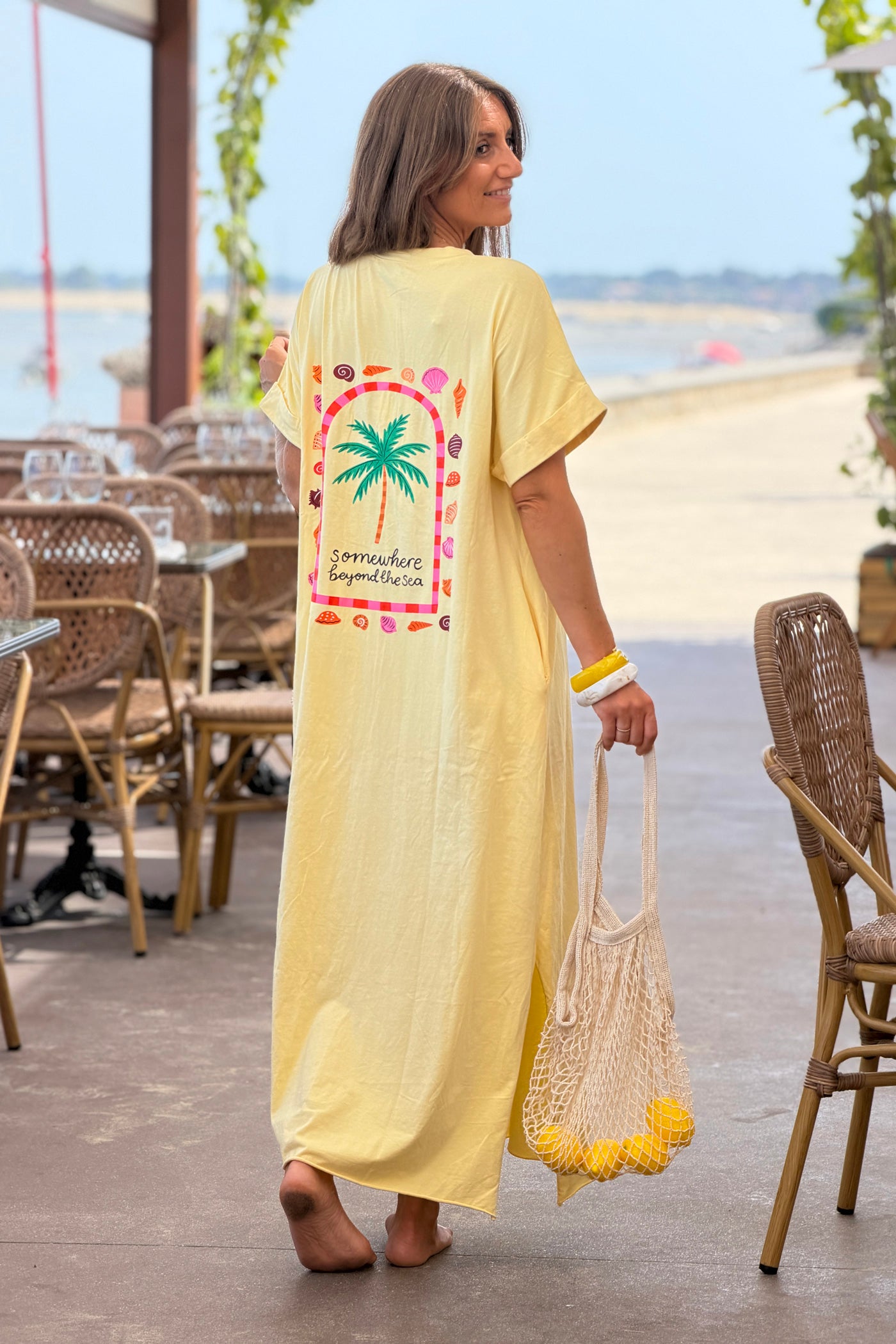Butter “Somewhere Beyond the Sea” Maxi Shirt Dress
