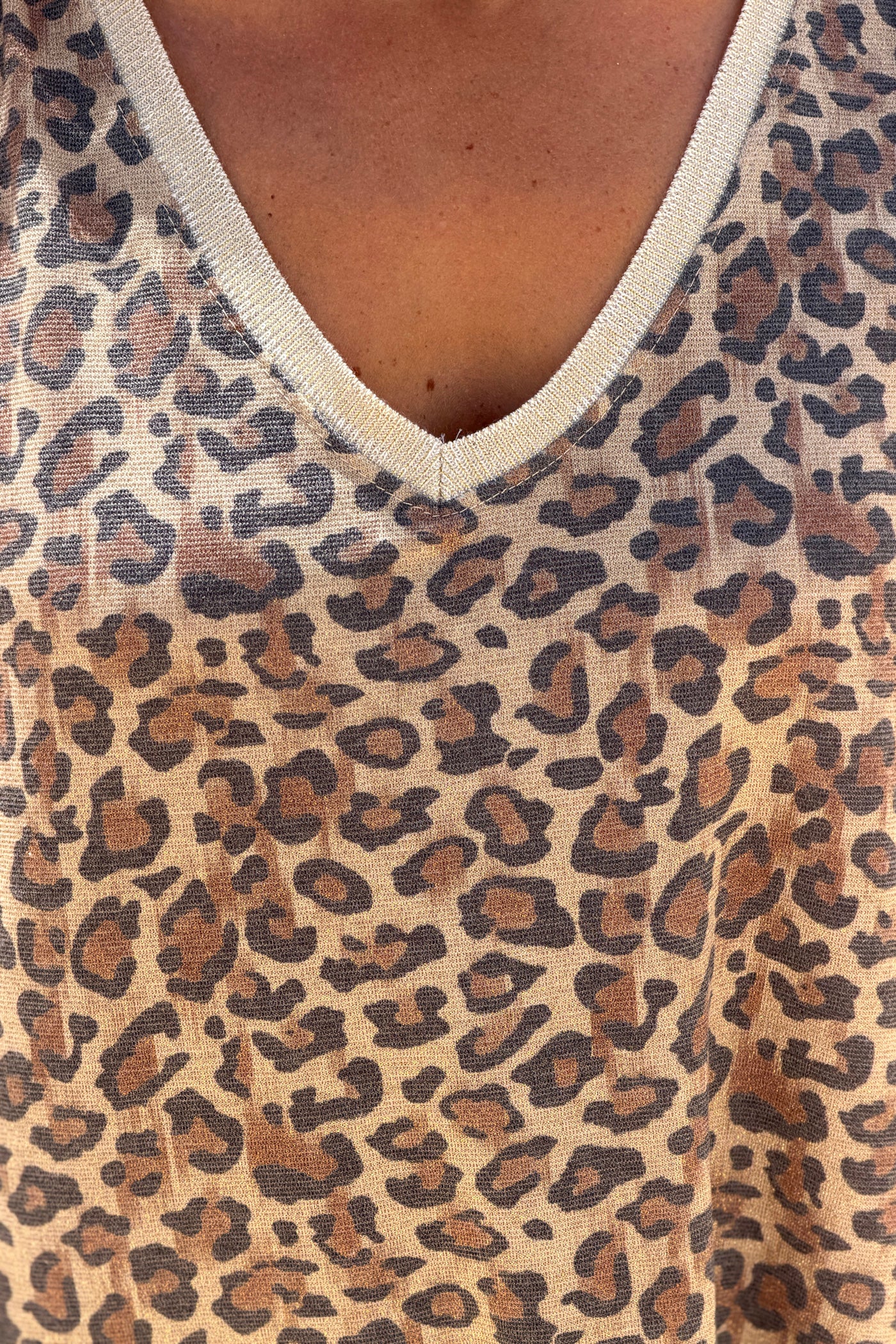 Leopard Print Knit Maxi Dress