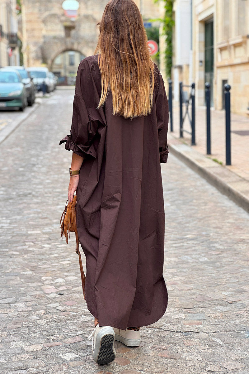 Chocolate Mystical Desert Shirt Dress