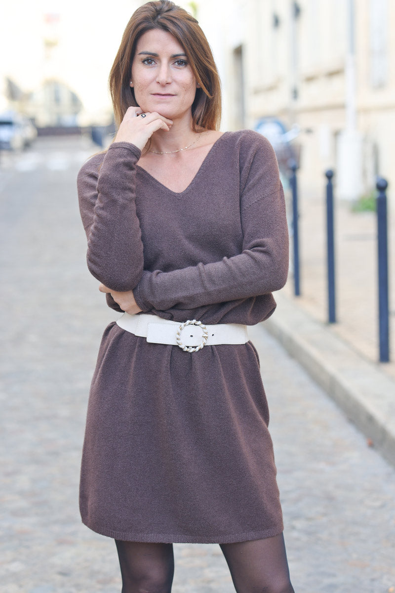 Pull discount chocolat femme