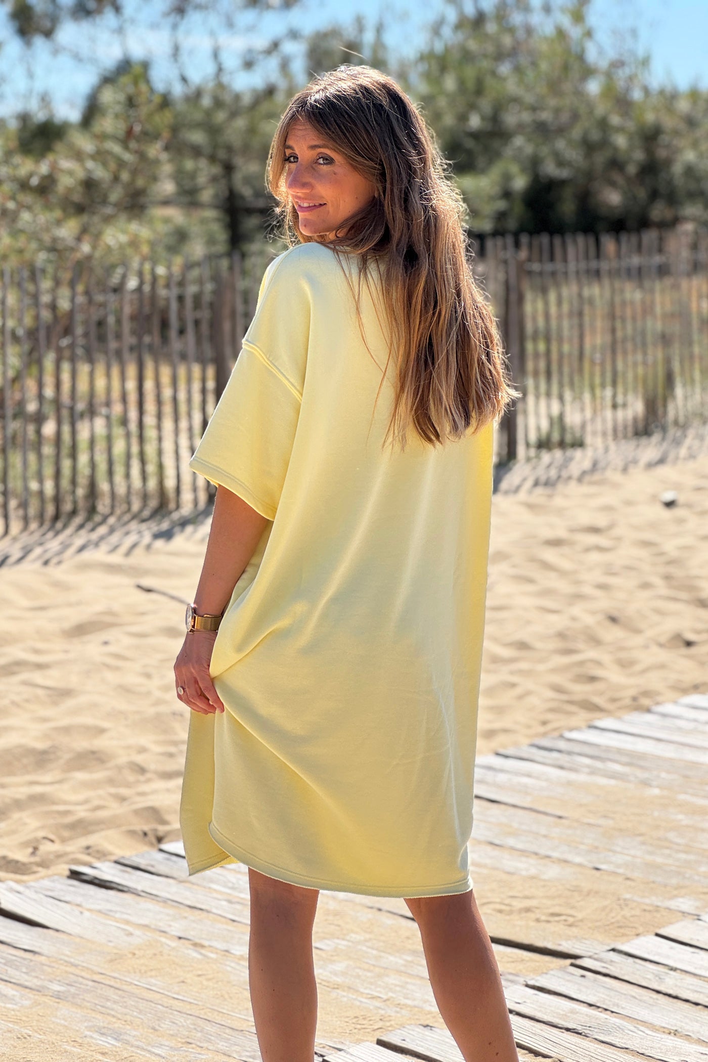 Yellow ICONIC CLUB Varsity Dress