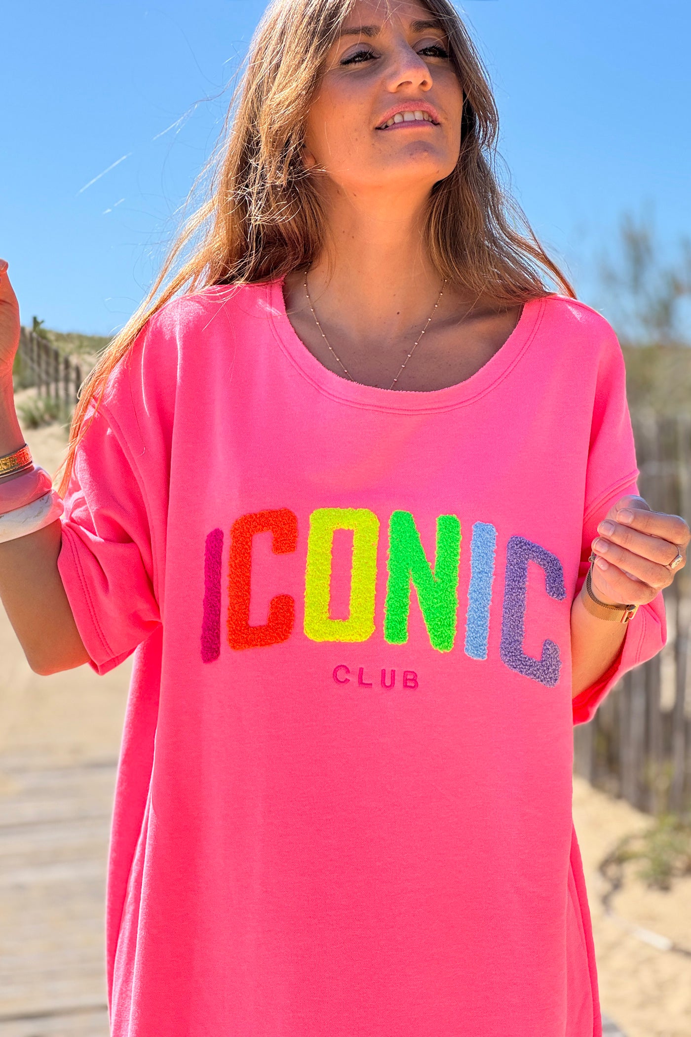 Pink ICONIC CLUB Varsity Dress
