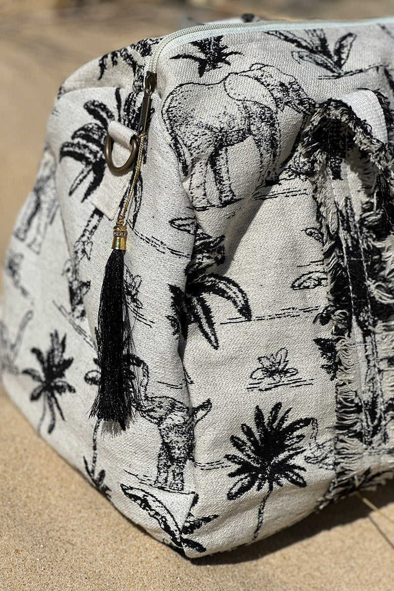 Black Tropical Delights Weekender Bag